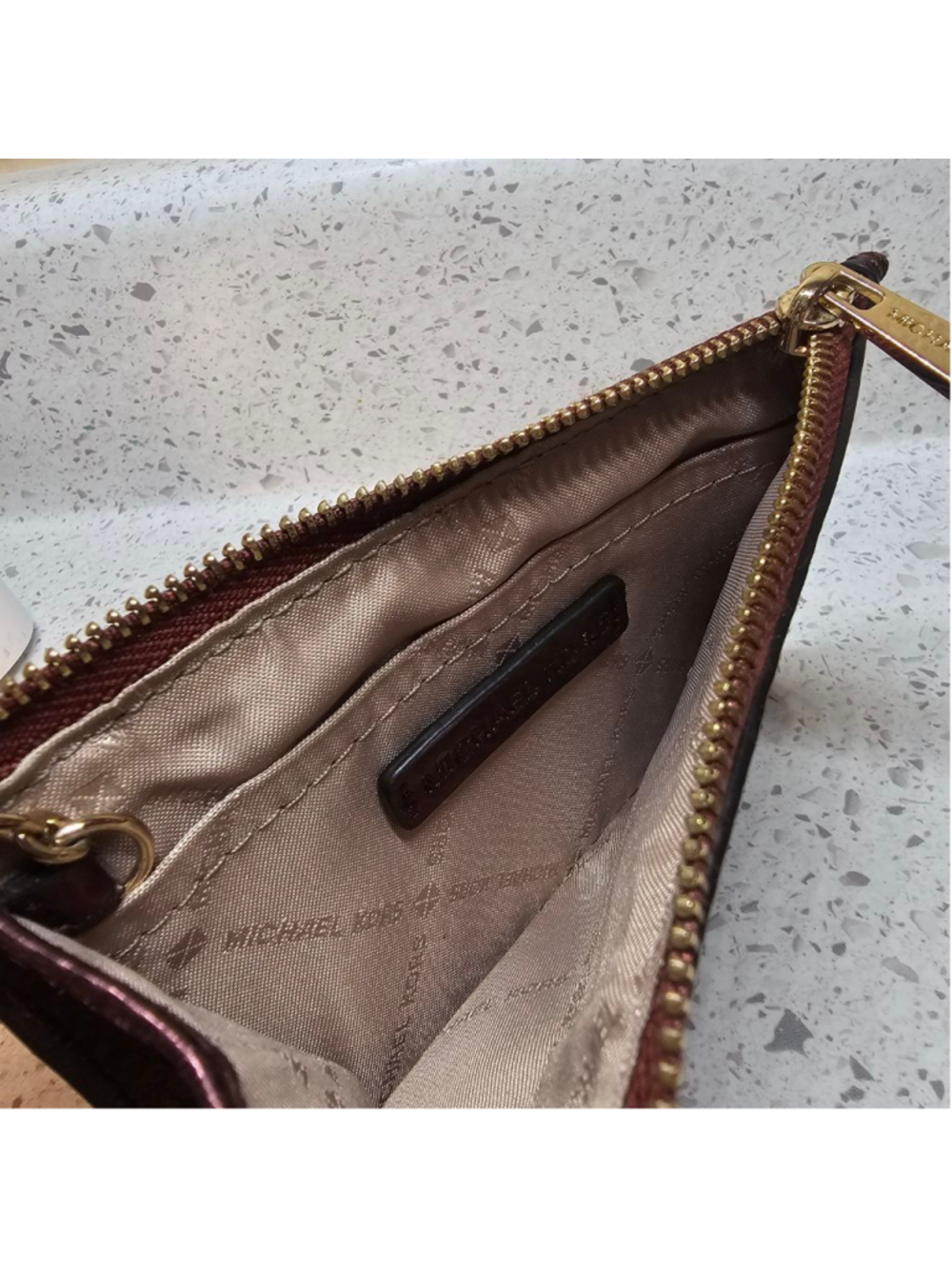 Michael Kors Snakeskin Embossed Padlock Card Case & Coin Pouch - Picture 5 of 6
